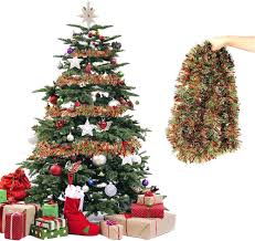 Julgransglitter 2-pack - Röd & Grön Glänsande Girlang