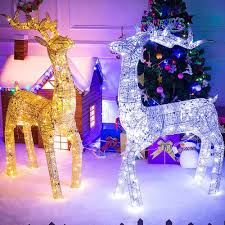 Handgjorda LED-batteri Utomhus Renar för Juldekorationer