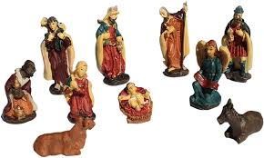 Gusengo Traditionell Julkruka med 10 Julfigurer