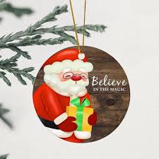 Magisk Keramisk Jultomte Ornament 8 cm