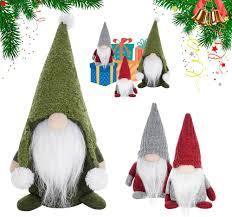 Handgjorda Jultomtar - 3 st Plysch