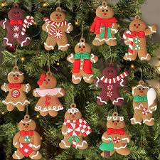 12 St Pepparkaksgubbe Julgransprydnader - Hängande Dekorationer