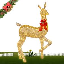 Upplyst Jultröja med Ren och Glitter