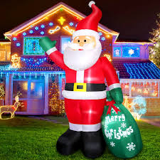 Uppblåsbar Jultomte med LED