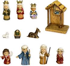WoodWorks 11-delars Julkrubba med Heliga Familjen