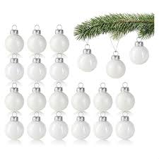 COM-FOUR® 20x Små Julkulor i Glas - 3 cm Dekorationer till Granen