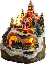 Julby med Ljus och Dekorationer