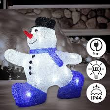 DEUBA® LED Snögubbe Akrylfigur 27 cm - Juldekoration