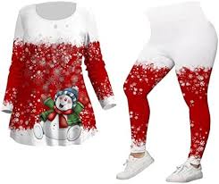 Xiaolan Jultröjor och Leggings Set