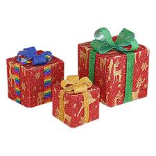 BIOSA Julpresentlådor med Lampor - 3-pack