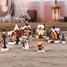 Julstad med Snödekoration - LED-ljus 3D Julscen