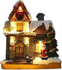 Julby med LED-belysning och Snödekorationer