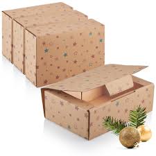 COM-FOUR® Julpresentaskar - 4-pack med Julmotiv