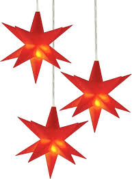Upplyst 3D-julstjärna Set – 12 cm